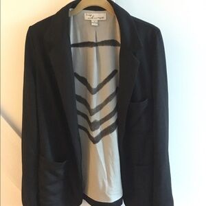 Vintage Havana Black Blazer with Gray Lining